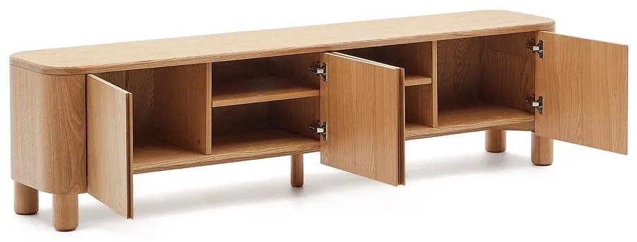 Szafka pod TV w dekorze jesionu w naturalnym kolorze 200x52x40 cm Salaya – Kave Home