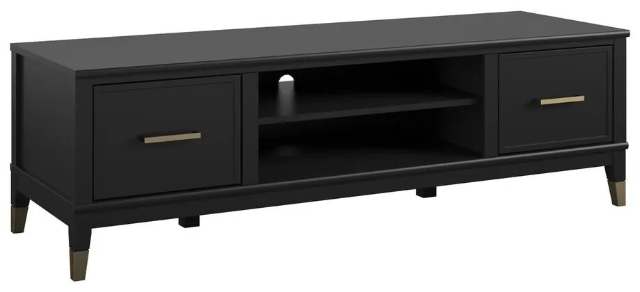 Czarny stolik pod TV CosmoLiving by Cosmopolitan Westerleigh