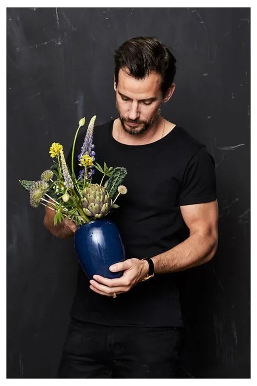 Ciemnoniebieski kamionkowy wazon (wysokość 20 cm) Gastro Blue – Bitz