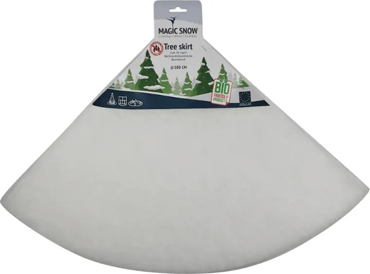 Pokrowiec na stojak choinki WHITE WINTER 100 cm, biały
