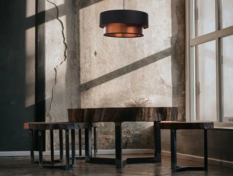 Lampa wisząca z dwuczęściowym abażurem - 7X S431 M8-E51