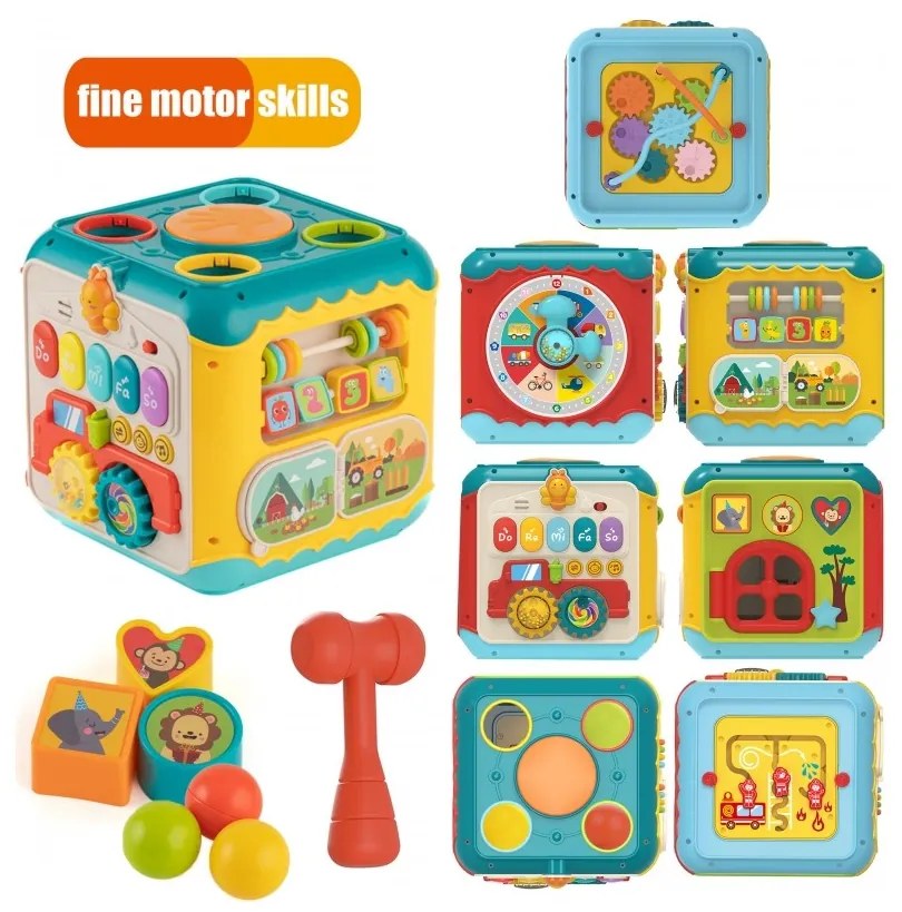 Woopie baby wielofunkcyjna kostka aktywności montessori 6w1 - 18m+