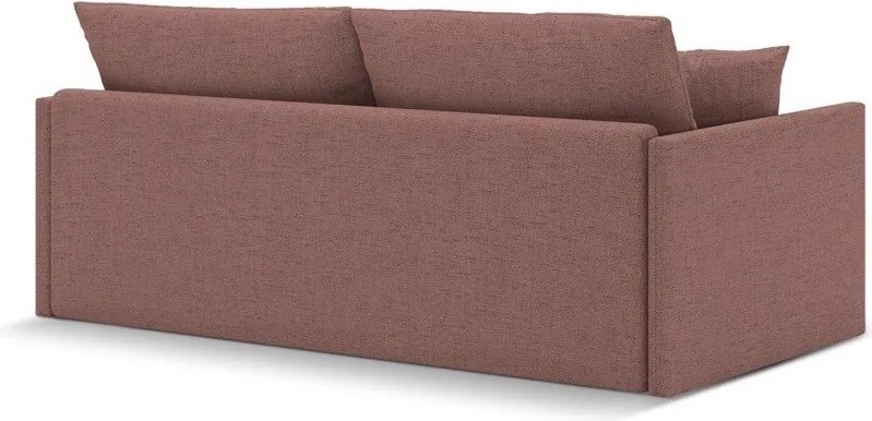 Różowa rozkładana sofa z tkaniny szenilowej 209 cm Shannon – Cosmopolitan Design