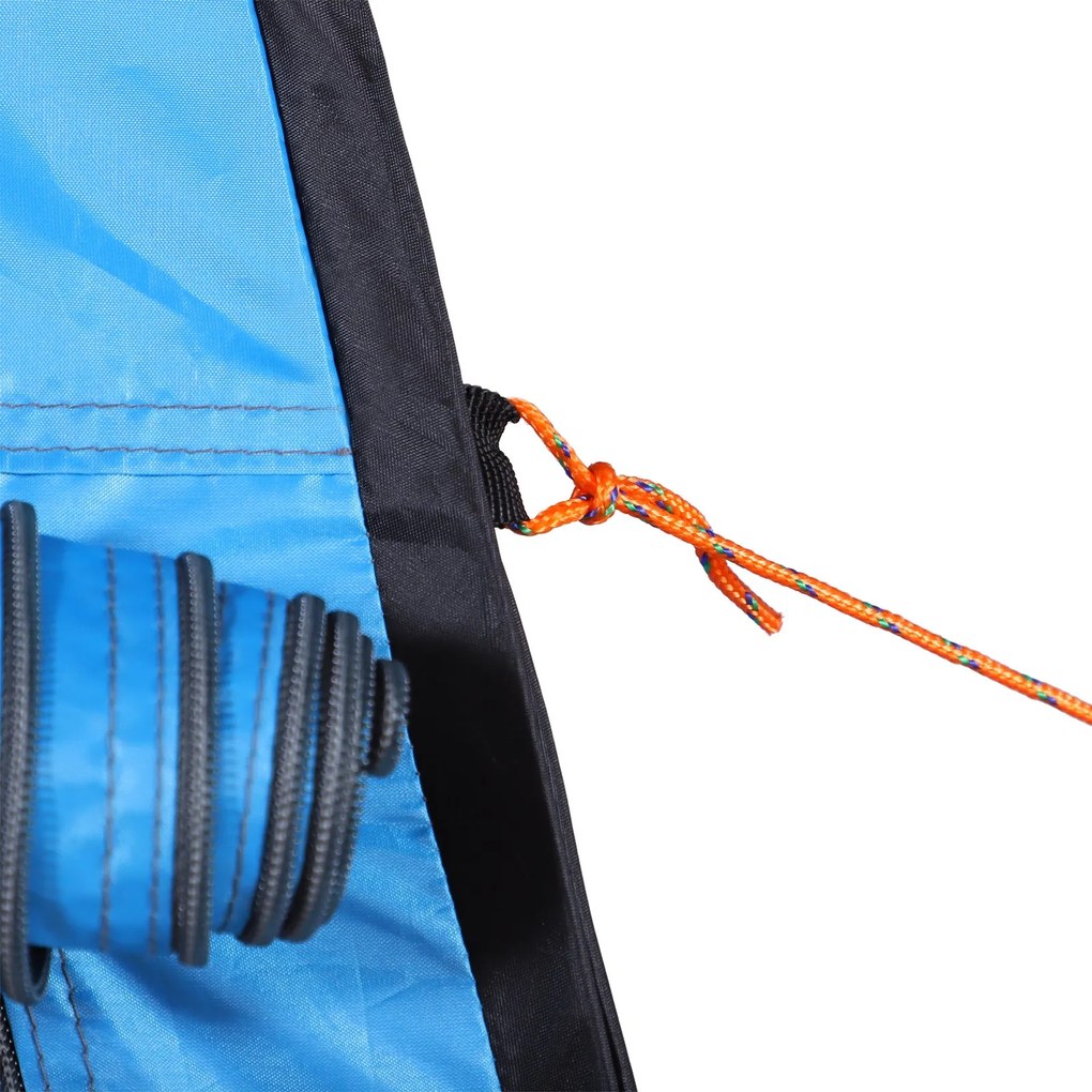 Outsunny Namiot kempingowy 2w1 Prysznic i Toaleta Pop-Up Wewnętrzna kieszeń Niebieski Poliester | Aosom PL