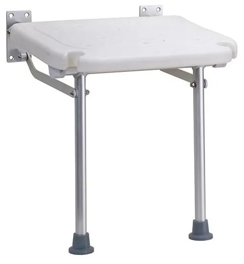 Siedzisko prysznicowe 40x43 cm srebrne/białe