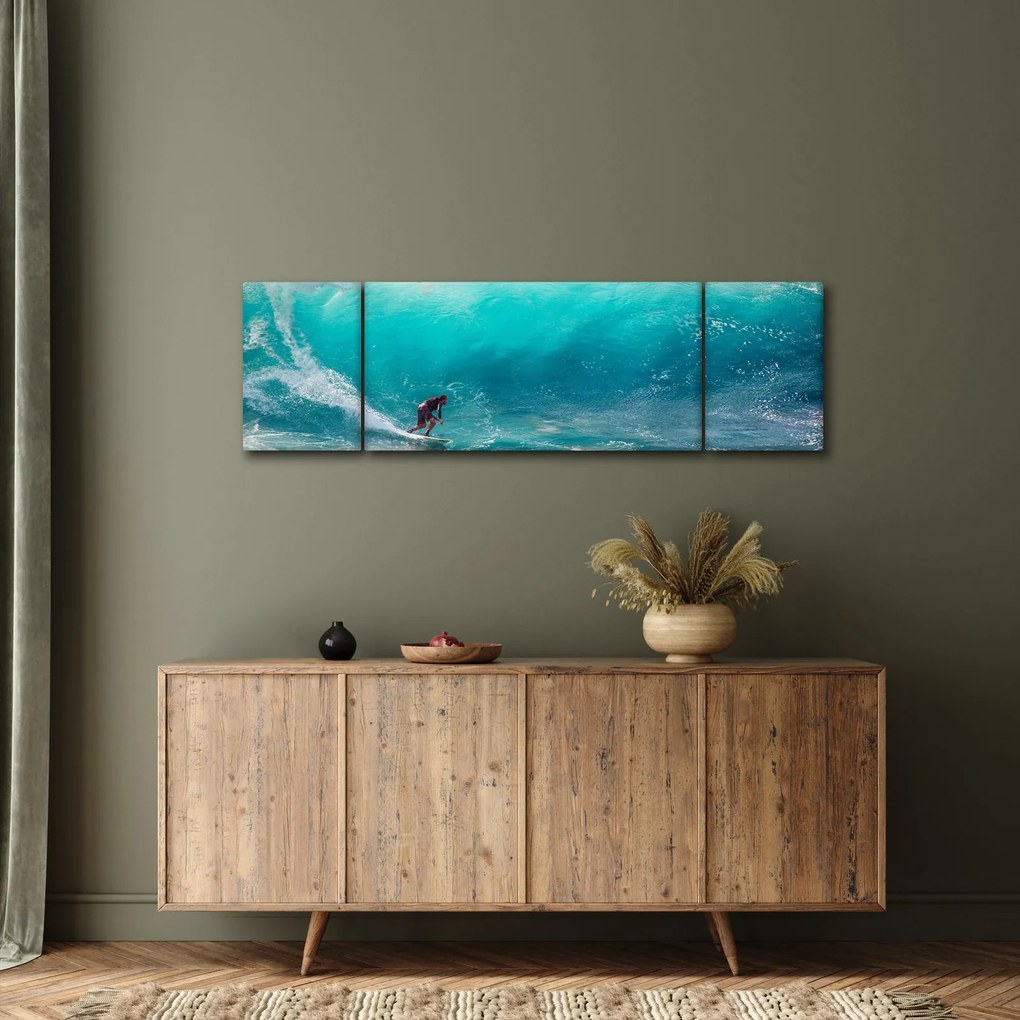 Obraz surfera na falach (170x50 cm)