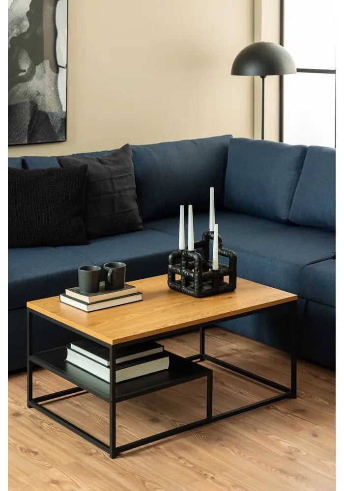 Stolik z blatem w dekorze dębu 60x90 cm Gila – Actona