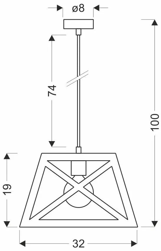 Nowoczesna metalowa lampa wisząca L2-T84