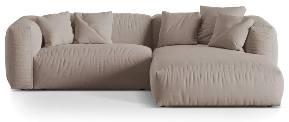 Beżowy narożnik modułowy (prawostronny) Martina – Micadoni Home