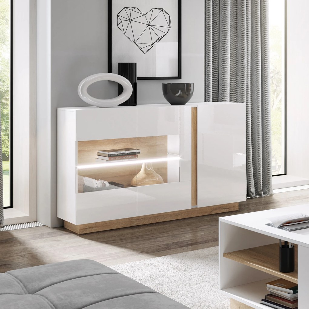 Komoda ARCETTO 138 cm do Salonu Sypialni Biały