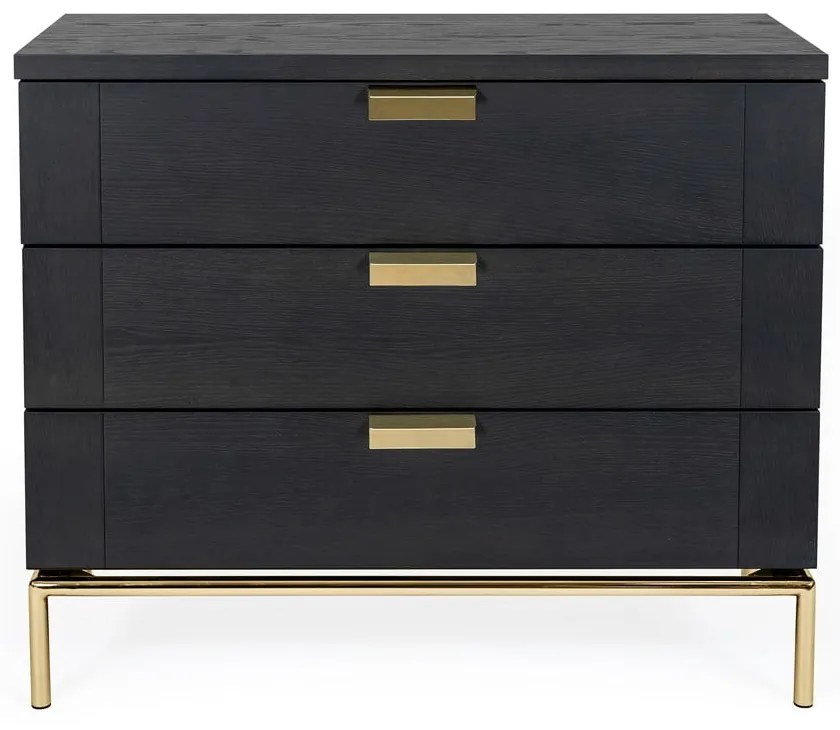 Czarny kredens Woodman Pimlico, 75x91 cm