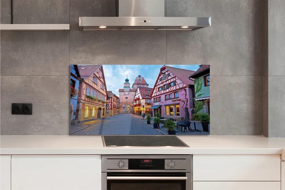 Panel Szklany Urokliwe Niemieckie Stare Miasto