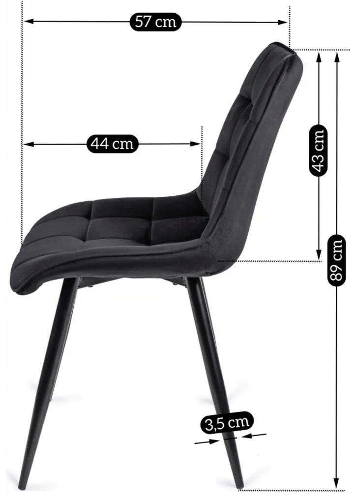 Zestaw Stół Prostokątny Rozkładany CLARK 120-160 cm Dąb Artisan/Czarny i 4 Krzesła Tapicerowane RIO Czarne Welurowe