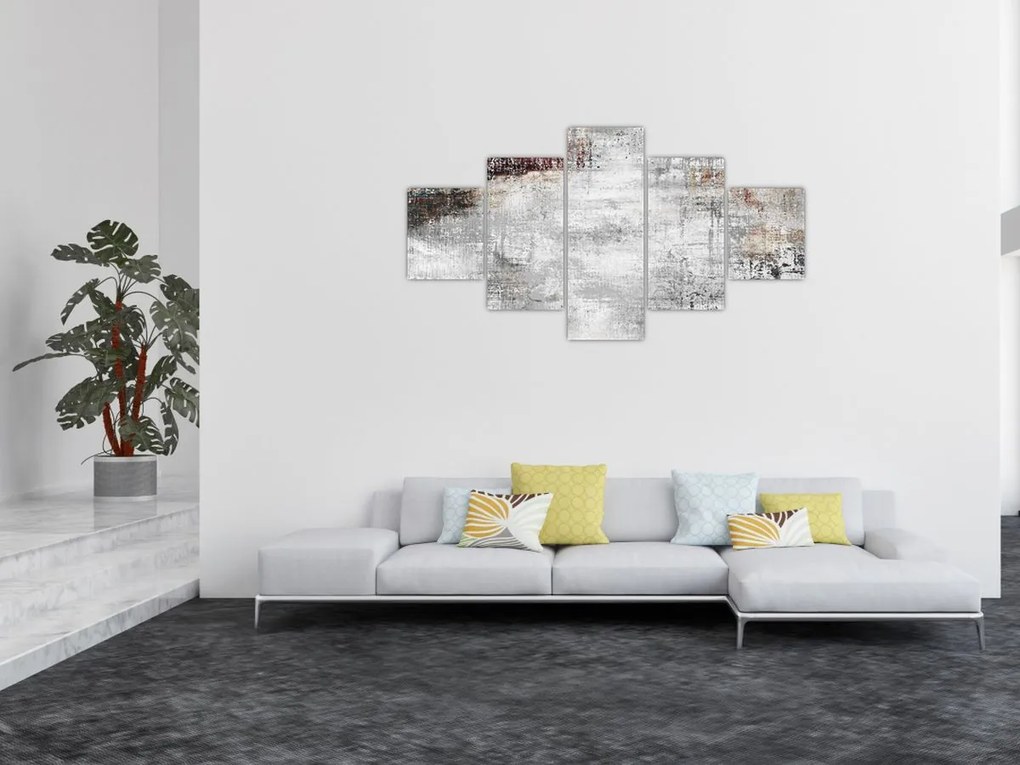Obraz - Abstrakcyjne teksturowane płótno (125x70 cm)