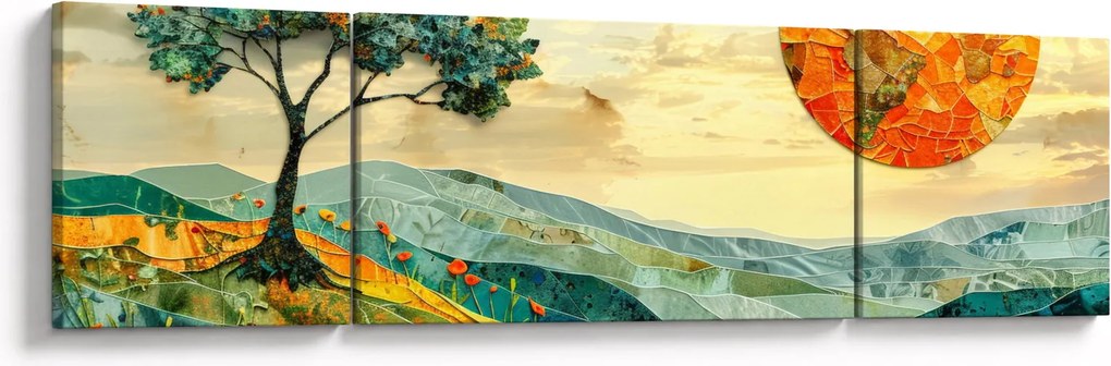 Obraz - Ilustracja krajobrazu (170x50 cm)