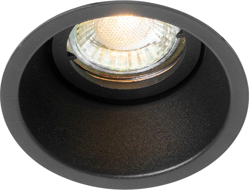 Inteligentny wpuszczany reflektor czarny regulowany z WiFi GU10 - Alloy