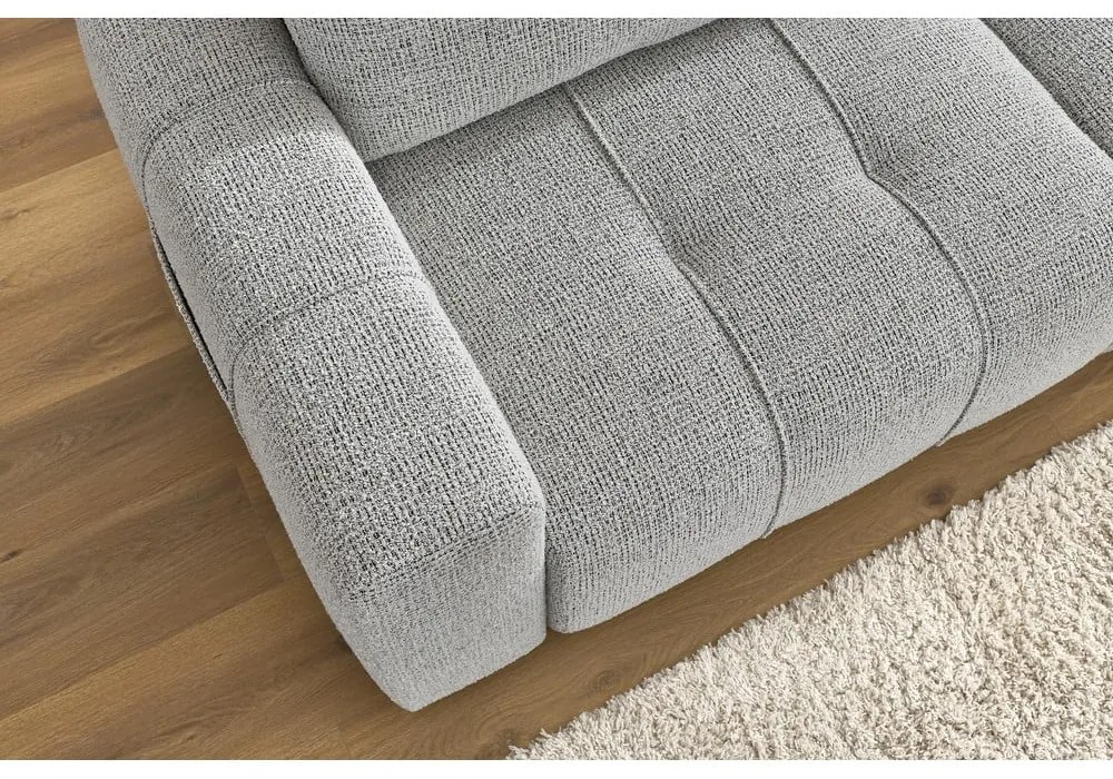 Jasnoszara rozkładana/ze schowkiem sofa 248 cm Arsene – Bobochic Paris