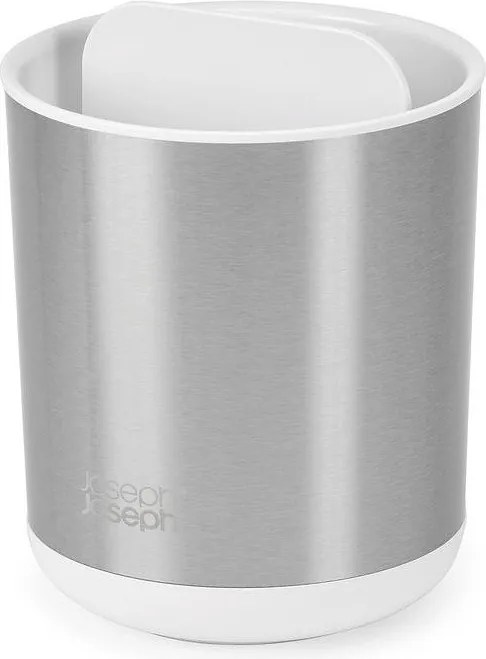 Kubek na szczoteczki do zębów ze stali nierdzewnej w kolorze srebra Duo Steel – Joseph Joseph