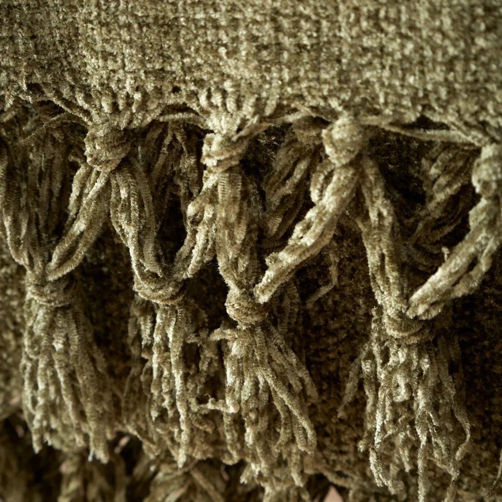 Koc z szenilu w kolorze khaki 130x170 cm Wilson – Catherine Lansfield