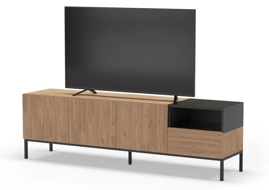 Szafka pod TV w naturalnym kolorze 180x55 cm Cailin – Marckeric