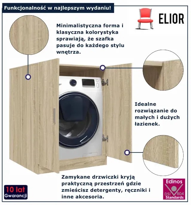 Dwudrzwiowa szafka na pralkę M2-H14