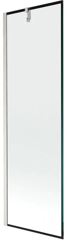 Mexen Next parawan nawannowy 1-skrzydłowy 60 x 150 cm, czarna ramka, nikiel szczotkowany - 895-060-000-00-70-97