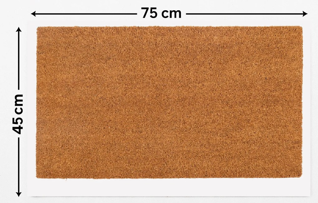 Wycieraczka kokosowa 45x75 cm naturalna antypoślizgowa do domu sklepu biura