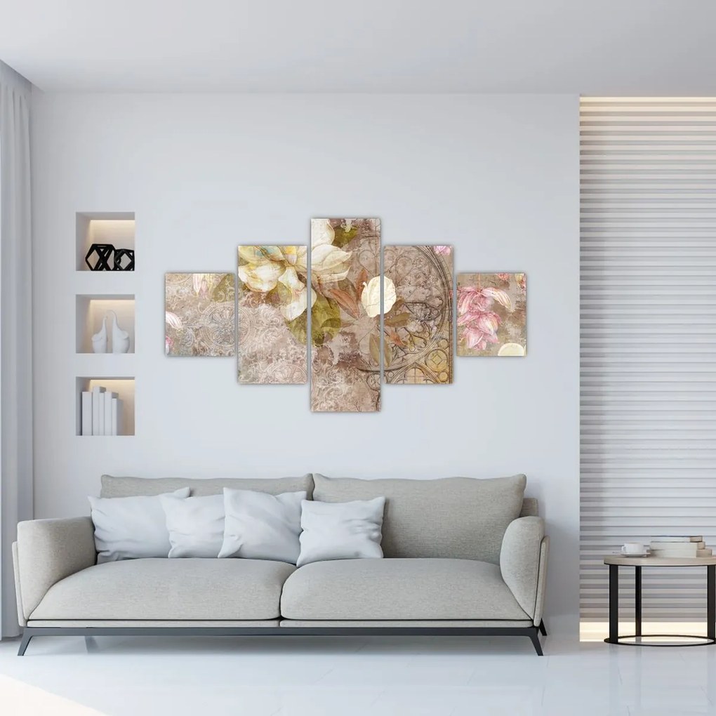 Obraz - Ozdoba kwiatowa (125x70 cm)