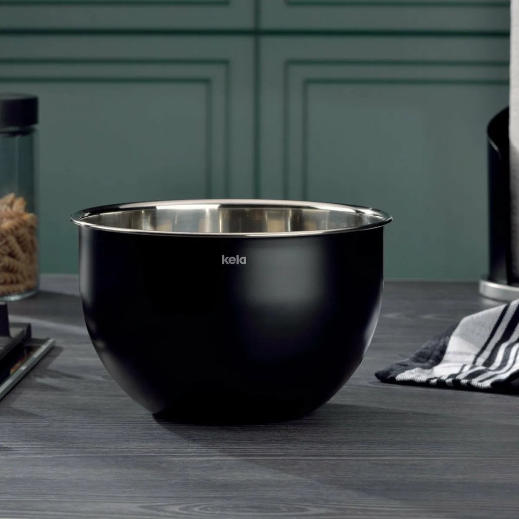 Miska Kela Edda, stal nierdzewna, czarny, 24 cm
