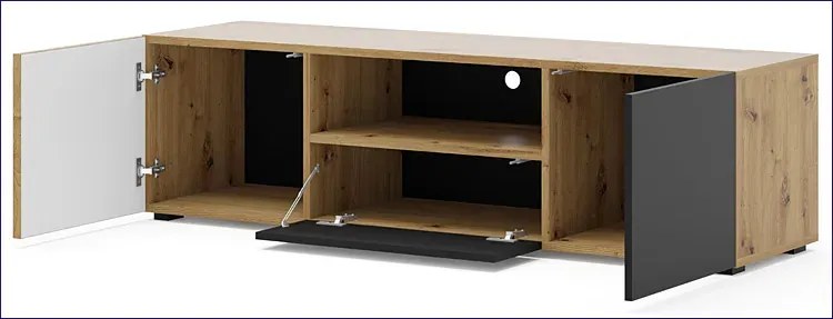 Szafka rtv z lamelowym frontem 150 cm - Aldo 7X