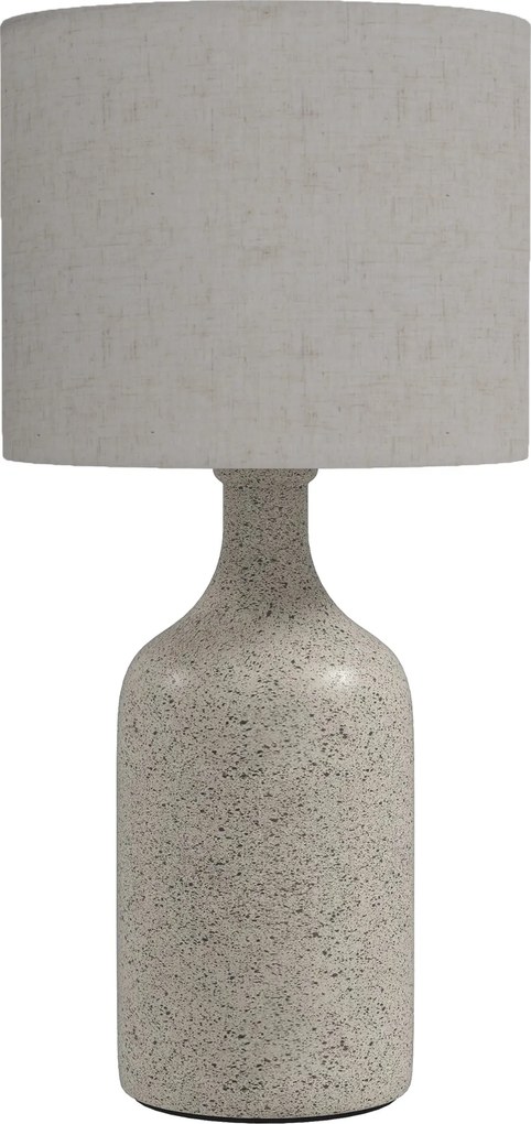 HOMCOM Lampa stołowa, lampka nocna z ceramiczną podstawą, lnianym abażurem, 22x22x45 cm piaskowy+beżowy | Aosom PL