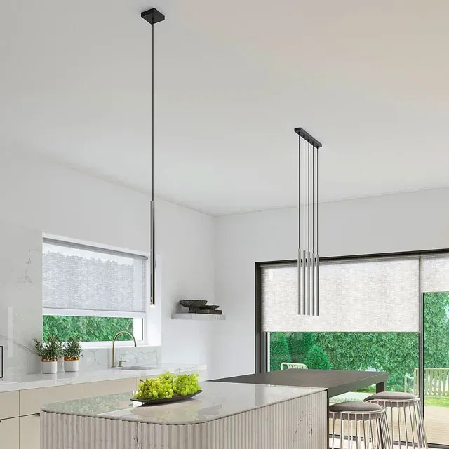 Lampa wisząca sopel nad wyspę chrom - A377 G7-B94