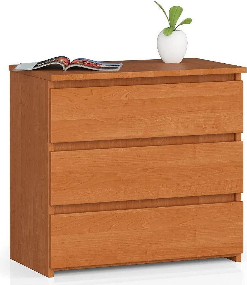 Szafka nocna AKORD CL3 Olcha 60 cm 3 szuflady kolor Olcha mat 60x35x57 cm