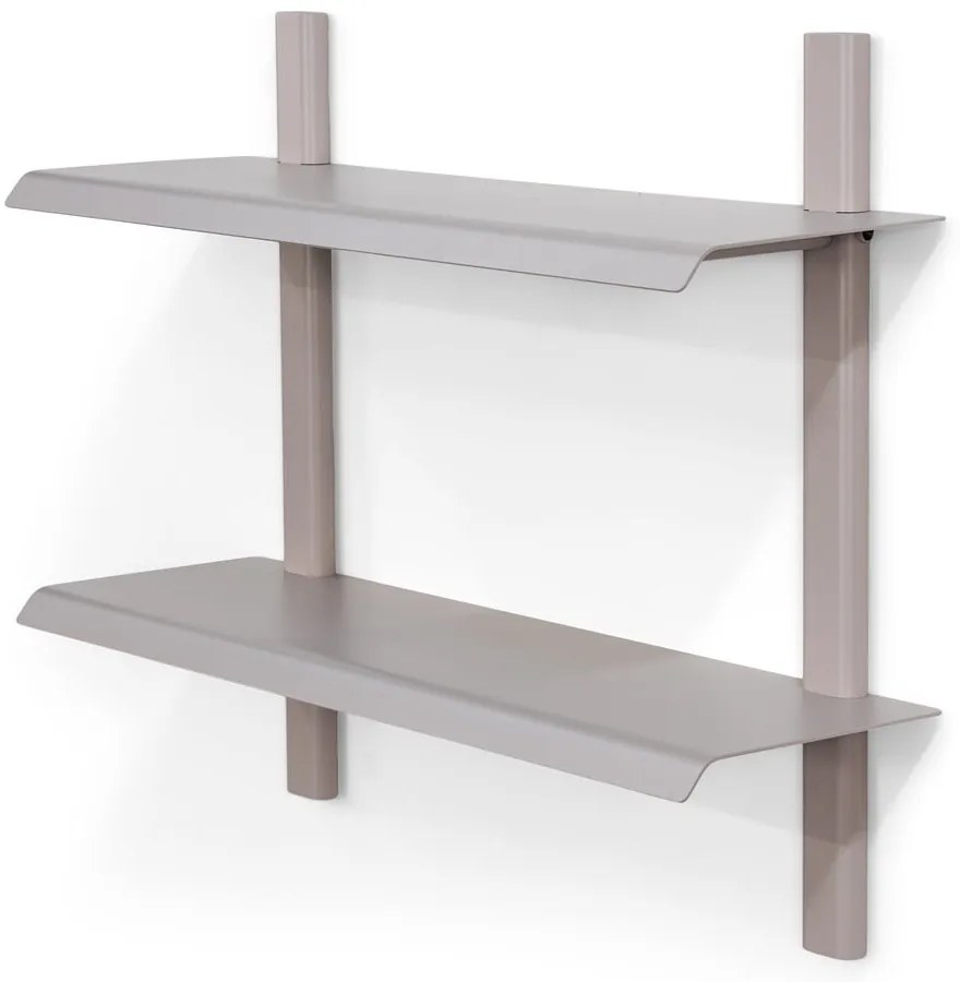 Szarobrązowa wielopoziomowa metalowa półka 60 cm Hola – Spinder Design