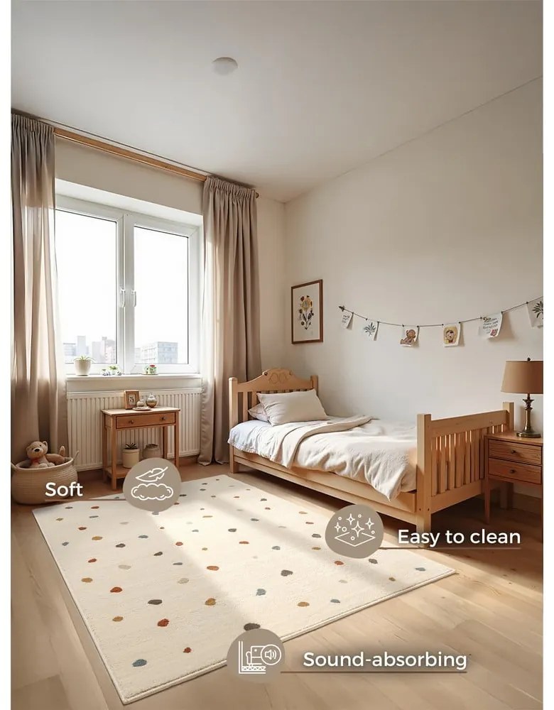Kremowy dywan dziecięcy 120x170 cm Funny Dots – Hanse Home