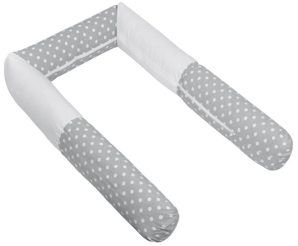 Bellatex Mantinet do łóżeczka cylinder Polka dotsszary, 240 cm