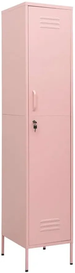 Stalowa różowa szafa zamykana na klucz M2-E61