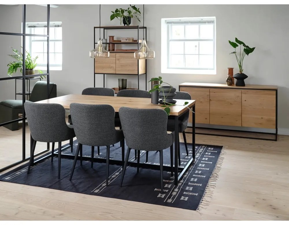 Stół z blatem w dekorze dębu 90x180 cm Rivoli – Unique Furniture
