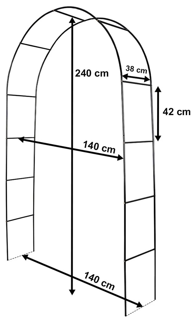 4Home Łuk ogrodowy/podpora do roślin