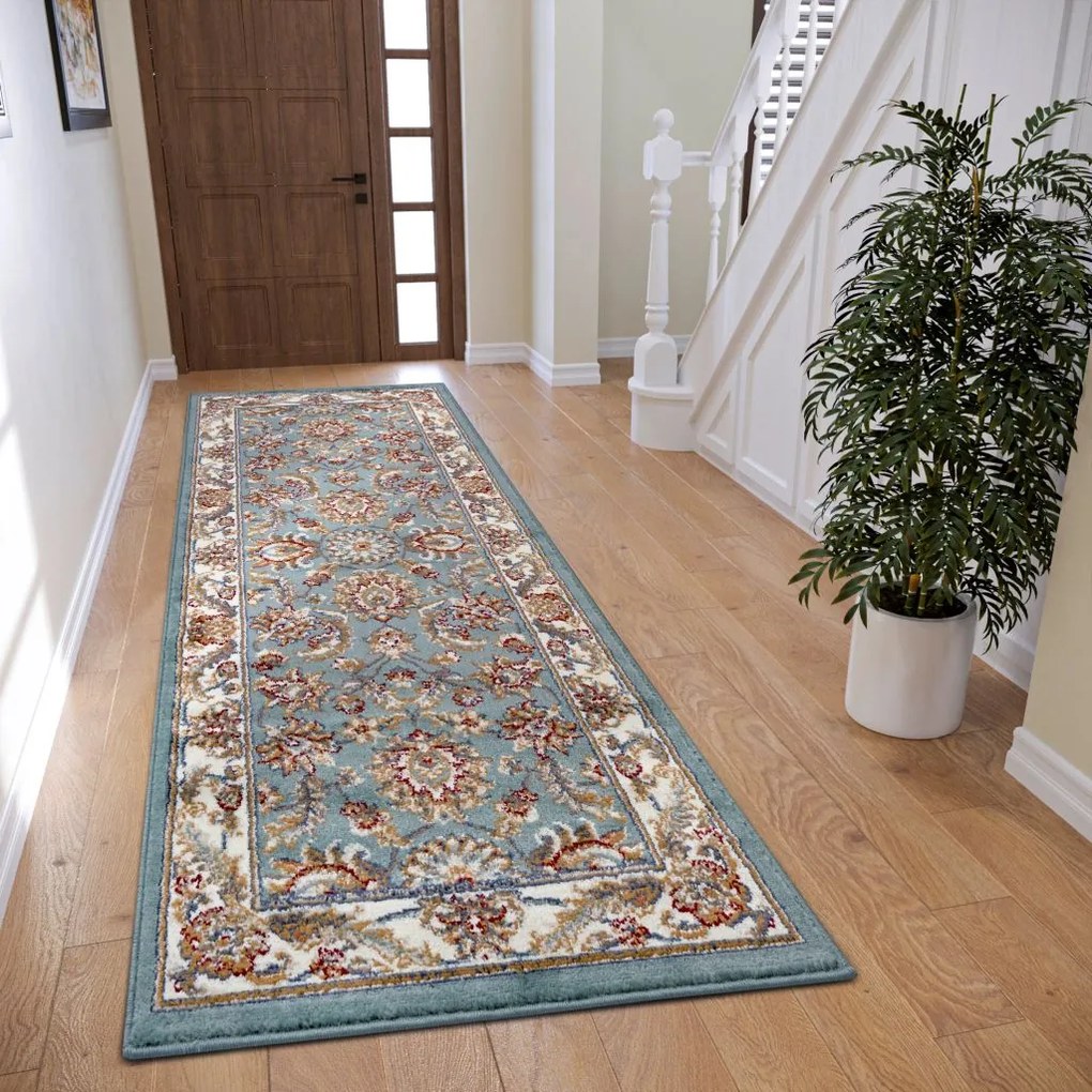 Dywan Luxor Perski Florystyczny miętowo - kremowy 80 cm x 240 cm