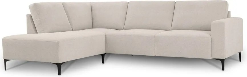 Beżowy narożnik z tkaniny szenilowej (lewostronny/w kształcie litery L) Fabian – Scandic