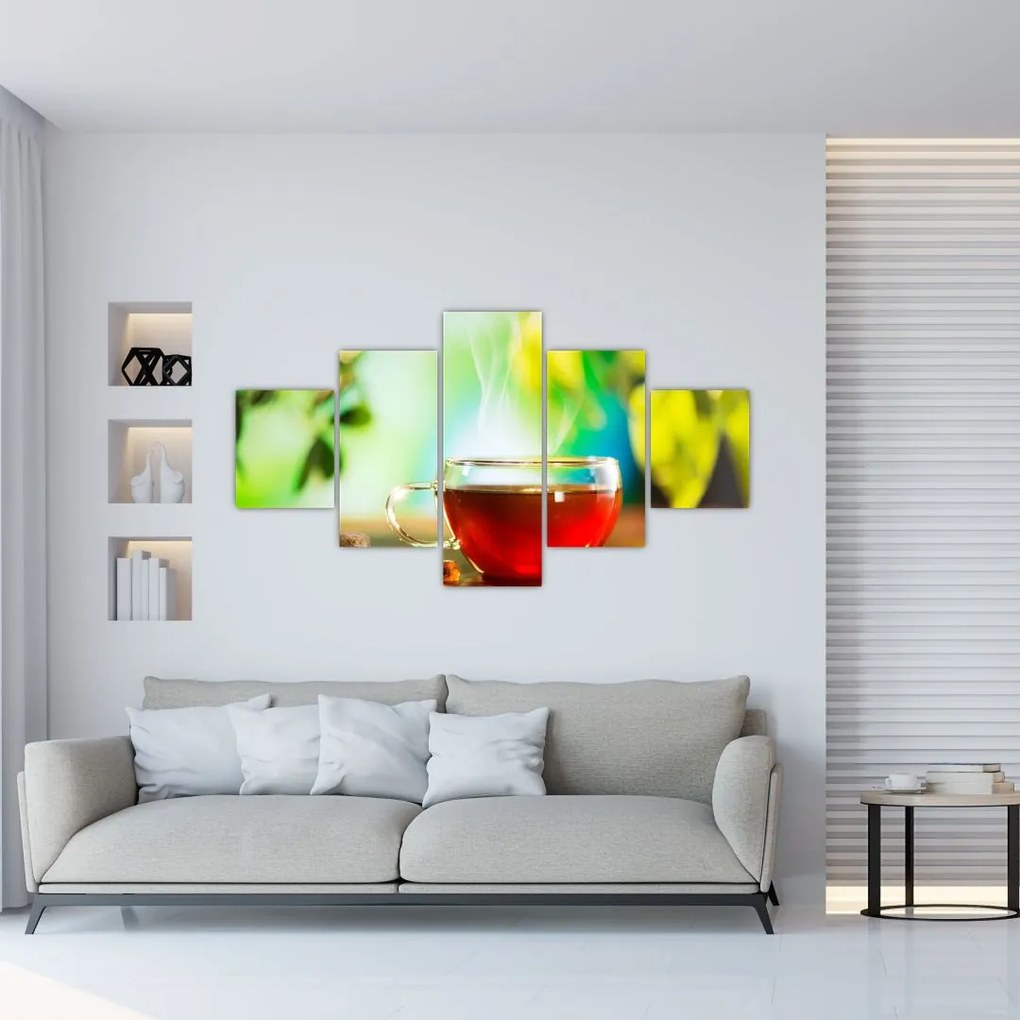 Obraz - Martwa natura z herbatą (125x70 cm)