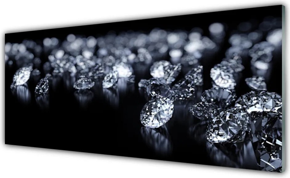 Szkło do Kuchni na Ścianę Kryształowy Blask Diamentów