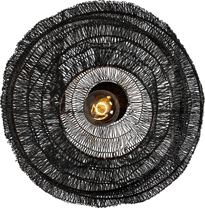 Orientalna lampa sufitowa czarna 45 cm - Vadi