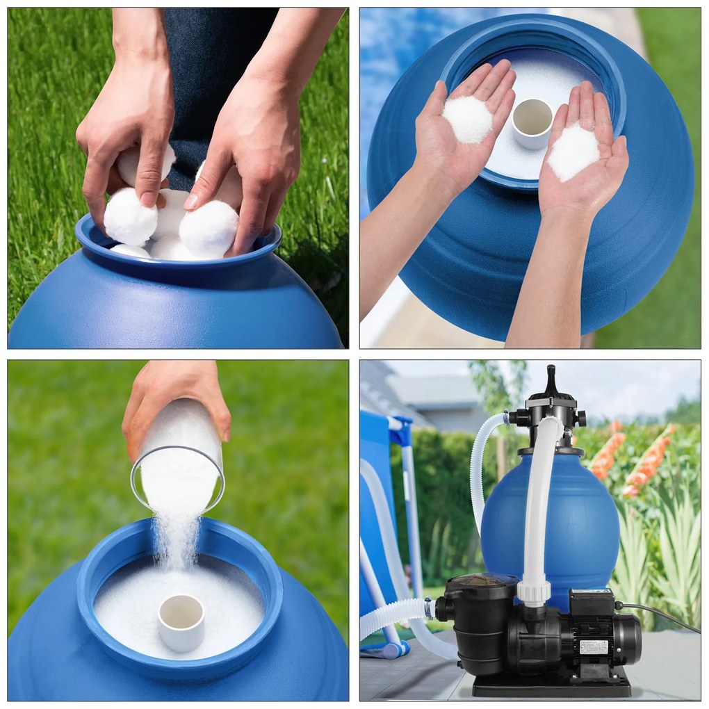 Filtr piaskowy do basenu AQUA 9 600 l/h, niebieska Monzana