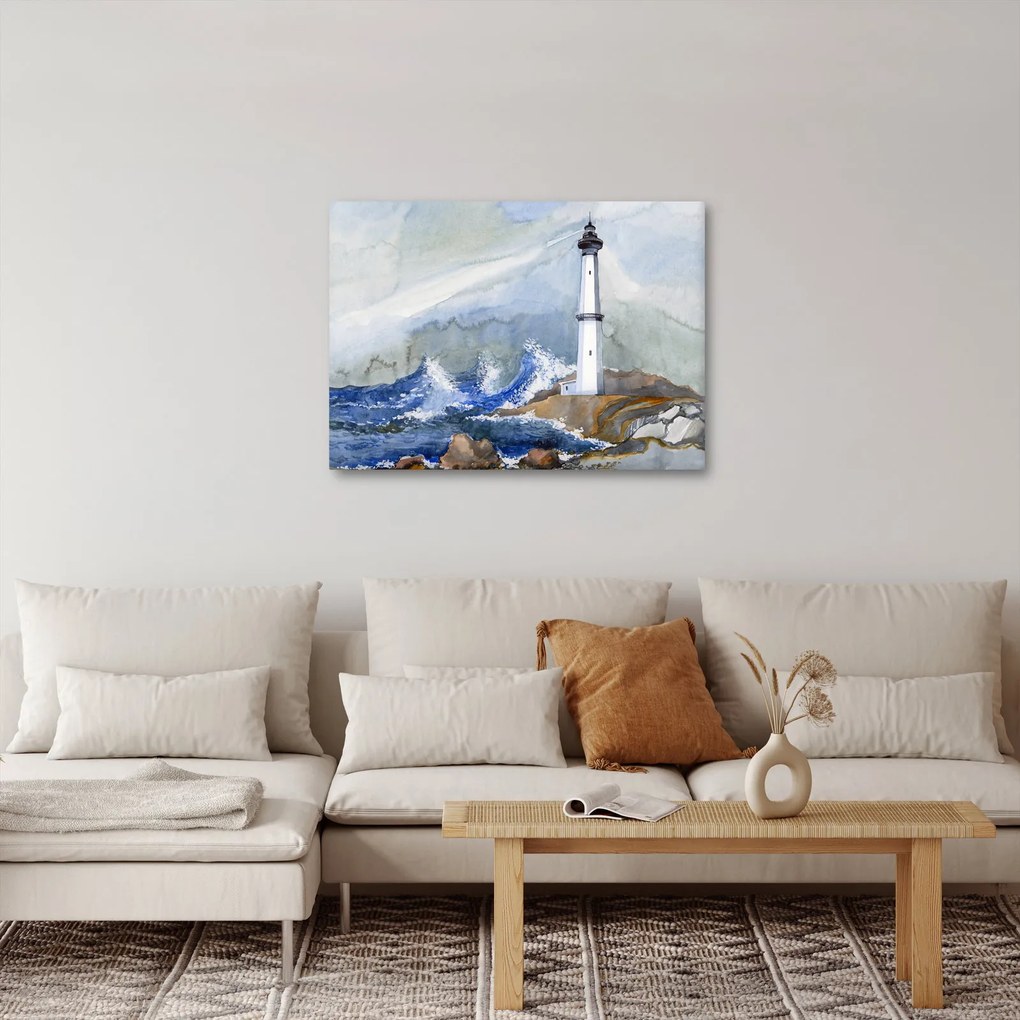Obraz malowania latarni morskiej (70x50 cm)