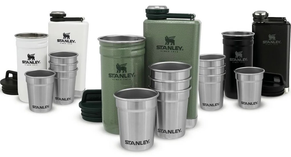 Zestaw upominkowy Stanley Adventure serieskolba/butelka 250 ml + shoty 4 szt. zielony