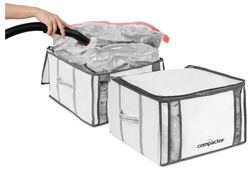 Tekstylne pojemniki do przechowywania ubrań zestaw 2 szt. próżniowe/usztywniane 42x25x25 cm Life – Compactor
