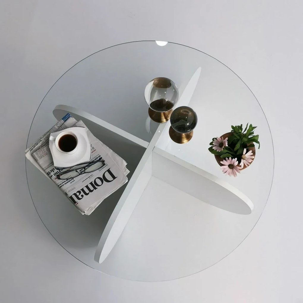 Stolik konferencyjny Bubble White