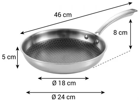 Tescoma Patelnia SteelCRAFT, 24 cm